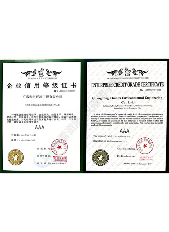 企业信用等级证书